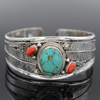 Bohemian Turquoise Open Bracelet