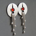 Tassel Red Agate Earrings
