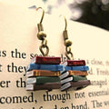 Retro Library Book Earrings