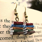Retro Library Book Earrings