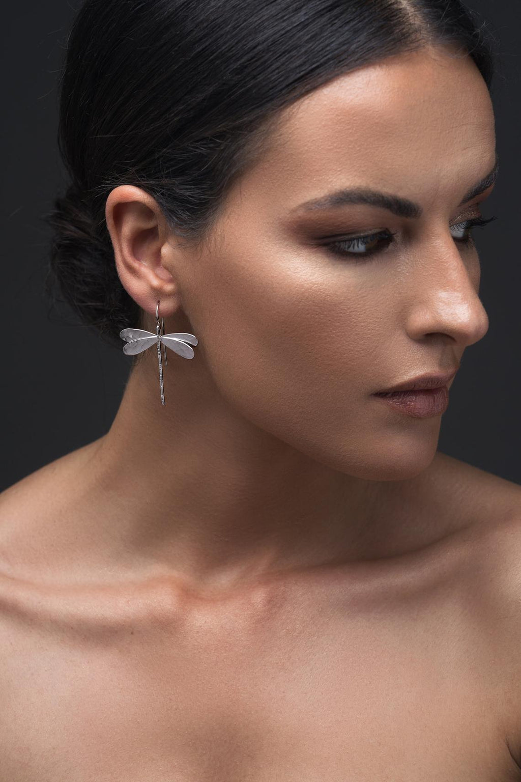 Spherical Dragonfly Long Earrings