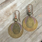 Bronze Ring-Shaped Earrings