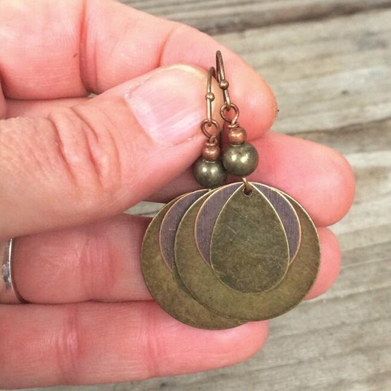 Bronze Ring-Shaped Earrings