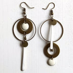 Personalized Geometric Circle Earrings