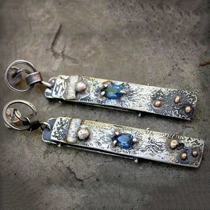 Waterdrop Sapphire Personalized Earrings
