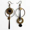 Personalized Geometric Circle Earrings