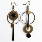 Personalized Geometric Circle Earrings