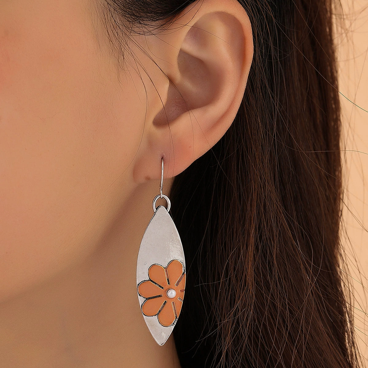 Two-Color Flower Earrings