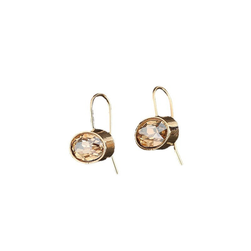 【Special Offer】Oval-shaped Gemstone Stud Earrings