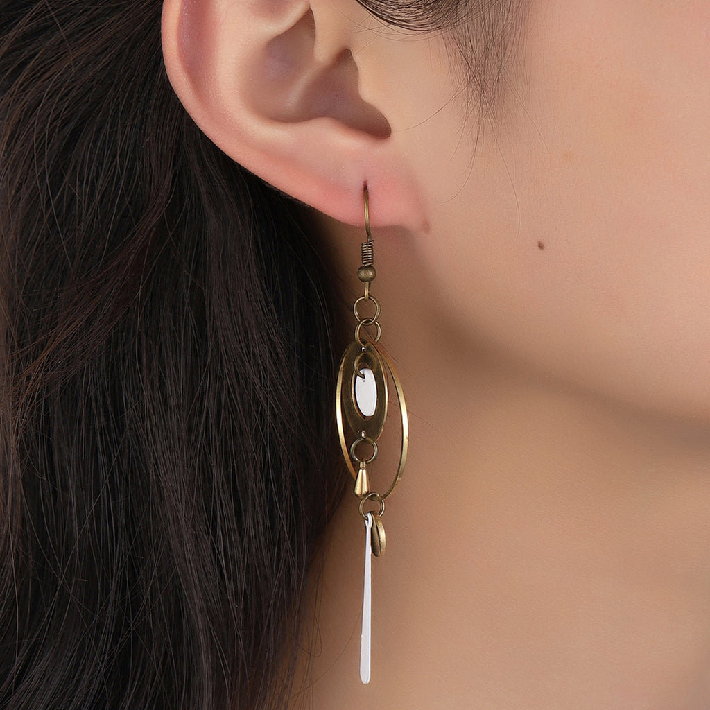 Personalized Geometric Circle Earrings