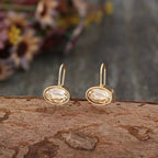 【Special Offer】Oval-shaped Gemstone Stud Earrings