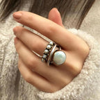 New Large Pearl Open Ring