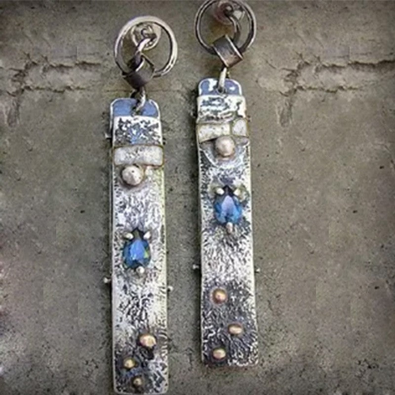 Waterdrop Sapphire Personalized Earrings