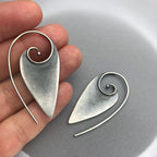 Geometric Triangular Spiral Earrings