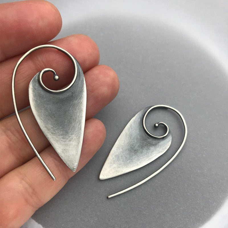Geometric Triangular Spiral Earrings