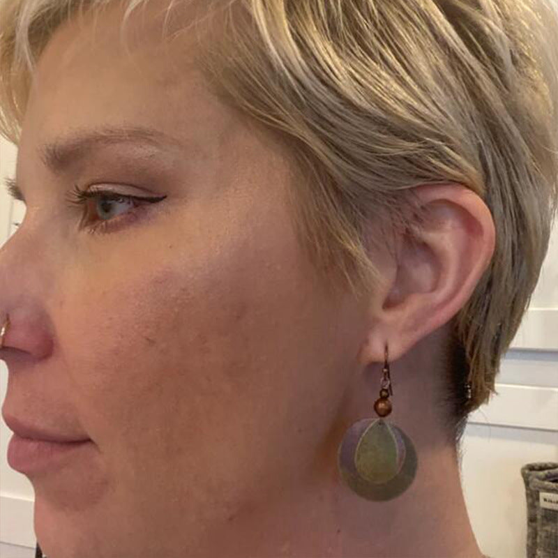 Bronze Ring-Shaped Earrings