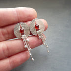 Tassel Red Agate Earrings