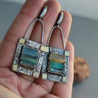Geometric Crystal Stone Earrings