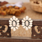 Geometric Floral Exaggerated Earrings