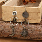 Five-Pointed Star Sun & Moon Earrings