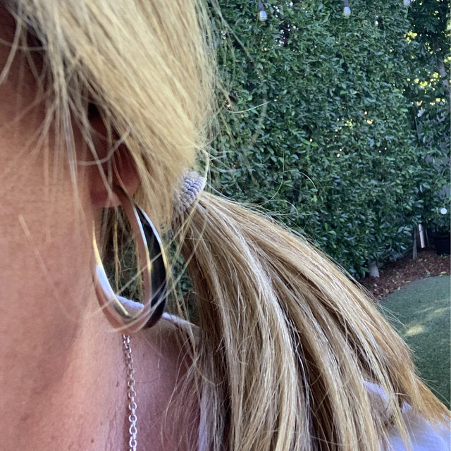 Simple Large Round Earrings
