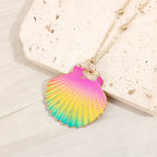 Gold-Edge Ocean-Style Necklace