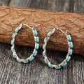 U-Shaped Turquoise Earrings