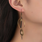 Personalized Geometric Circle Earrings
