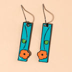 Floral Oil Painting Earrings
