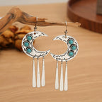 Turquoise Tassel Earrings
