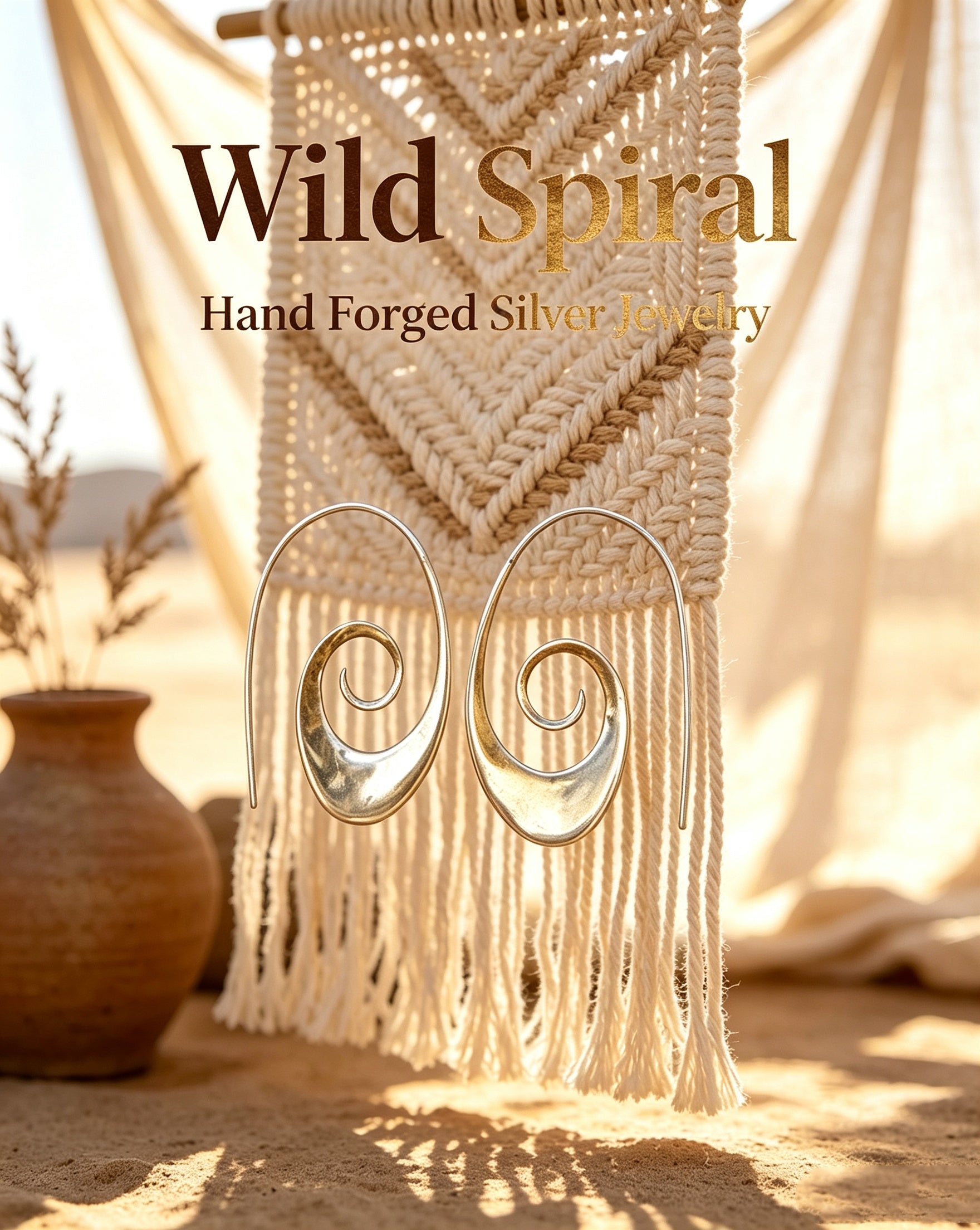 Simple Geometric Spiral Earrings